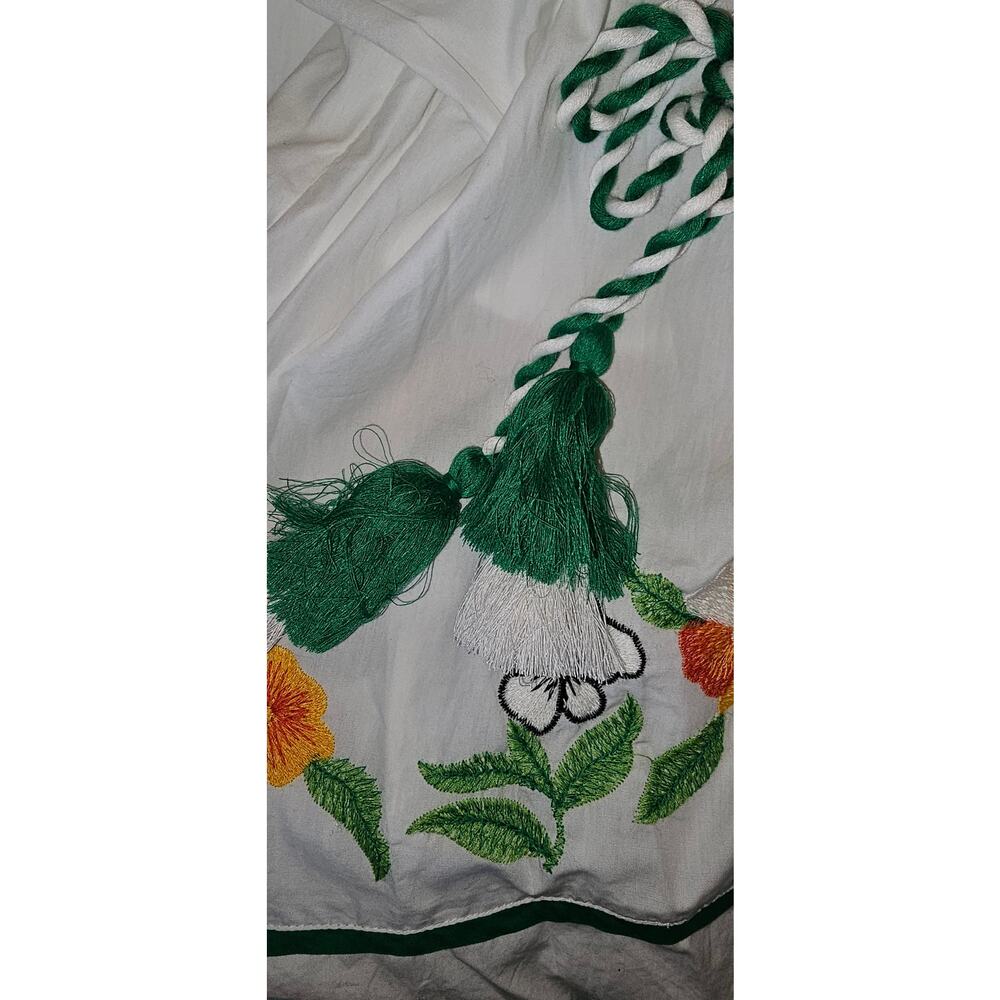 New Anthropologie Celandine Floral Embroidered Midi Dress $148 LARGE Ivory Cord - Picture 6 of 6